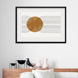 Quadro Horizontal Minimalista Ocre - 60x48cm