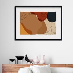 Quadro Horizontal Tons Marrom - 60x48cm