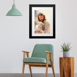 Quadro Jesus Com Cordeiro - 60x48cm