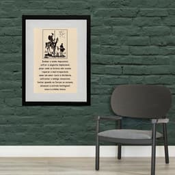 Quadro Lema De Dom Quixote - 60x48cm