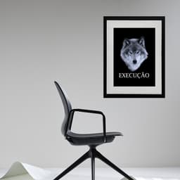 Quadro Lobo Execução - 60x48cm