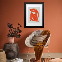 Quadro Matisse Mulher Laranja - 60x48cm