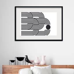 Quadro Moderno Abstrato Labirinto - 60x48cm