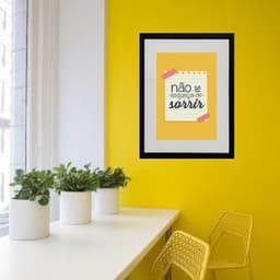 Quadro Não Se Esqueça de Sorrir - 60x48cm