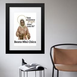 Quadro Nhá Chica Frase - 60x48cm