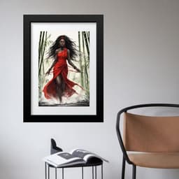 Quadro Orixá Iansã Aquarela - 60x48cm