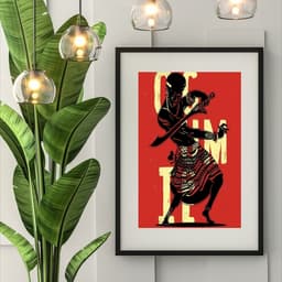 Quadro Poster Candomblé Ogum - 60x48cm