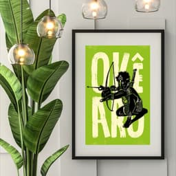 Quadro Poster Candomblé Oxóssi - 60x48cm