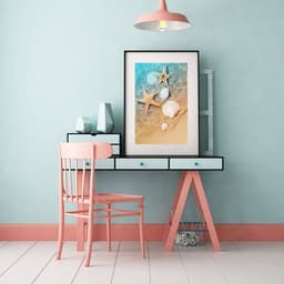 Quadro Praia Areia Conchas E Estrelas - 60x48cm