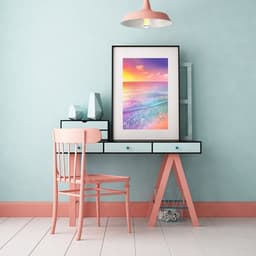 Quadro Praia Candy Colors - 60x48cm
