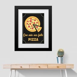 Quadro Que Não Falte Pizza - 60x48cm