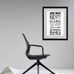 Quadro Regras Para Ser Feliz - 60x48cm