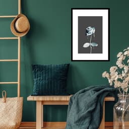 Quadro Rosa de Tinta Azul - 60x48cm