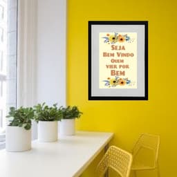 Quadro Seja Bem Vindo Quem Vier Por Bem - 60x48cm
