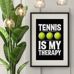 Quadro Tennis Is My Therapy - 60x48cm
