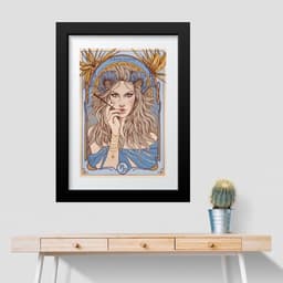 Quadro Vintage Signo Capricórnio - 60x48cm