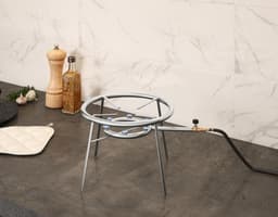 Fogareiro camping 6 caulins Alta Pressão 275 mm diâmetro Qualinox 3636