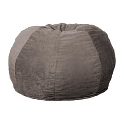 Puff Confort Maçã Suede Cinza 100 cm