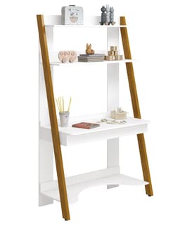 Estante Escrivaninha Simba Branco Fosco - MoveisAqui