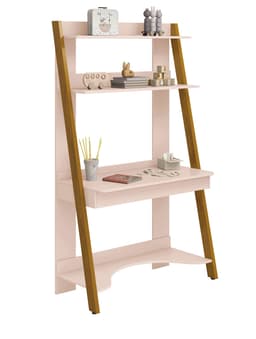 Estante Escrivaninha Simba Rosa Fosco - MoveisAqui