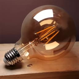 Lâmpada de Filamento LED Globo G95 4W Ambar 2200K Bivolt - Iluminação Decorativa Vintage