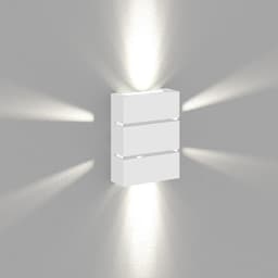 Arandela de Parede Slim 1302 Branco com Focos e 2 Frisos - RPM Móveis