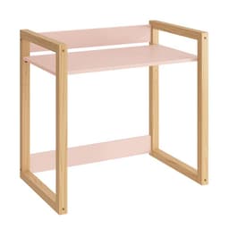 Mesa Infantil Zoe Rosa Fosco/Madeira Natural - Reller Móveis