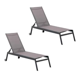 Conjunto com 2 Espreguiçadeiras Itagua Grafite