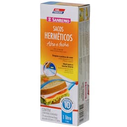 10 Sacos Herméticos Plásticos Para Alimentos Abre Fecha 1L Sanremo