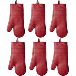 Kit 6 Luvas Térmicas de Silicone para Forno Cozinha Sanremo