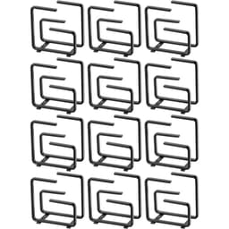 12 Porta Guardanapos Preto Fosco para Lancherias Bares Cafeterias Organizadores Gaia Schmitt