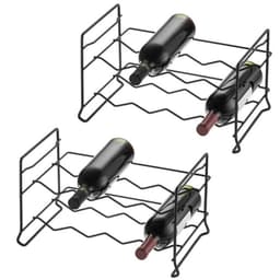 Kit 2 Suportes 16 Garrafas Vinho Aramado Grafite Adega Empil