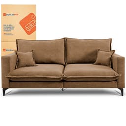 Sofá 2 Lugares Modular Boma 1,70m Boucle Caramelo Sofá inBox