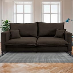 Sofá 2 Lugares Modular Boma 1,70m Boucle Marrom Sofá inBox