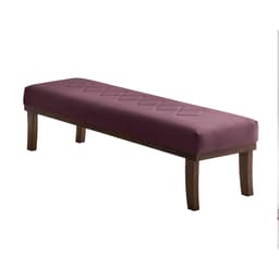 Banco 2 Lugares Theo Veludo Rosa e Imbuia 160 cm