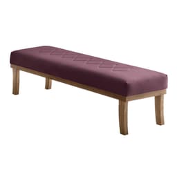 Banco 2 Lugares Theo Veludo Rosa e Mel 100 cm