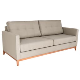 Sofá 3 Lugares Carlo Veludo Bege e Mel 180 cm