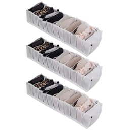 Kit 3 Colmeias Organizadoras de Sutiãs com 11 Divisórias Organizadores de Gavetas em TNT Branco