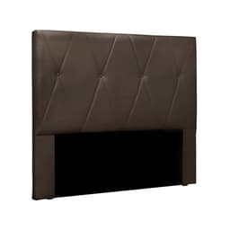 Cabeceira Casal Aquilla Veludo Marrom