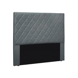 Cabeceira Casal Esmeralda Veludo Cinza