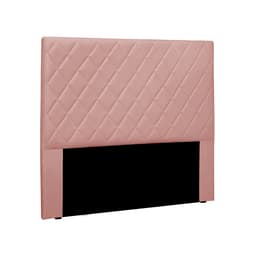 Cabeceira Casal Esmeralda Veludo Rosa