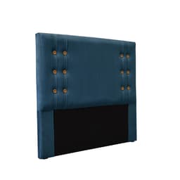 Cabeceira Queen Gênova Veludo Azul Marinho