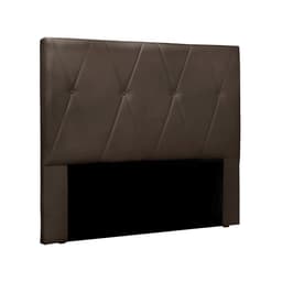 Cabeceira Solteiro Aquilla Veludo Marrom
