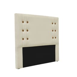Cabeceira Solteiro Gênova Veludo Bege
