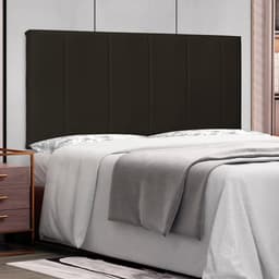 Painel para Cama Box King Ravenna Poliuretano Marrom