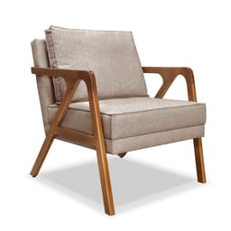 Poltrona Laura Linho Rústico Areia