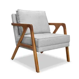 Poltrona Laura Linho Rústico Grigio