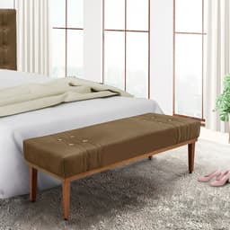 Recamier Gênova Suede Caramelo 195 cm