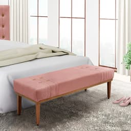 Recamier Gênova Veludo Rosa 140 cm