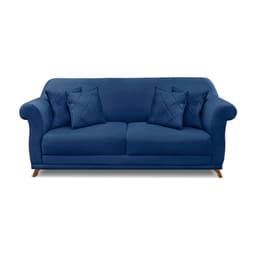 Sofá 3 Lugares Abruzzo Suede Azul Marinho 180 cm